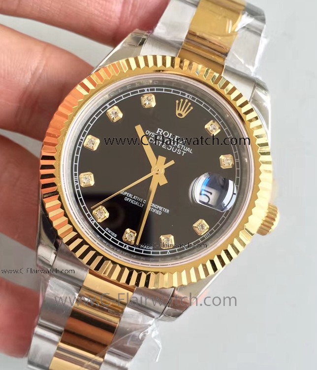 AAA Quality Copy Rolex Datejust 2 Two Tone Black Dial Watch